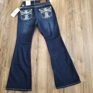 Boot cut women's jeans size 9/10 with rhinestones